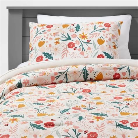 Bedsure King Comforter Set - Terracotta Comforter, Cute Floral Bedding Comforter Sets, 3 Pieces, 1 Soft Reversible Botanical Flowers Comforter and 2 Pillow Shams. . Target floral bedding